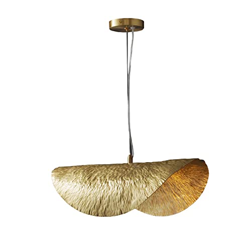 Lustre à suspension géométrique pour sublimer un plafond vide grâce au laiton créatif