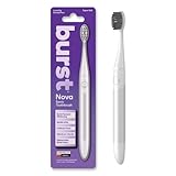 Burst Nova Toothbrush (White) | Sonic Powered Teeth Whitening | Super-Soft Bristles | 18000 VPM | 2 Minute Timer | Aluminum Handle | Replaceable...