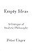 Empty Ideas: A Critique of Analytic Philosophy