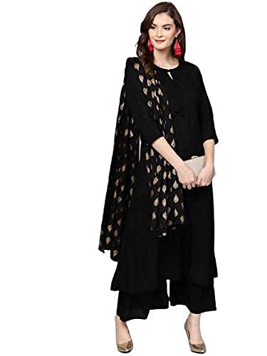 Rayon Printed Kurti with Palazzo Pants 