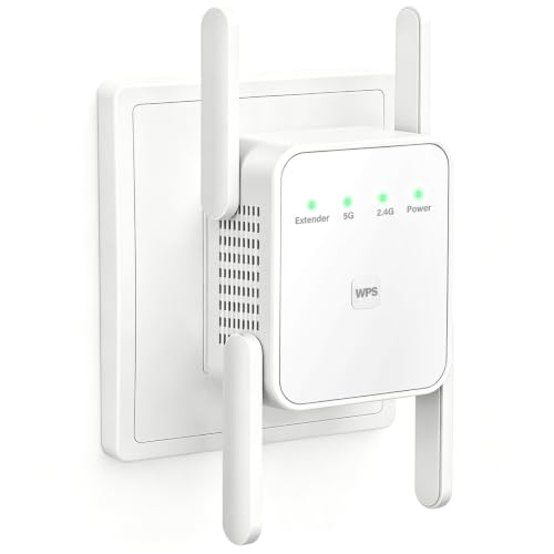 Repetidor WiFi 1200 M,fácil instalación y Compatible con Todos los routers