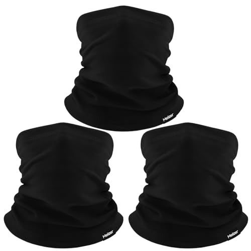 3 Pack Neck Gaiter Winter Warmer Fleece Face Mask Cover for Cold Weather Windproof Scarf for Men & Women