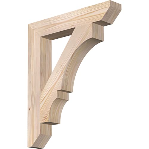 3 1/2"W x 22"D x 26"H Balboa Slat Smooth Bracket, Douglas Fir