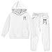 Girls Bowknot 2 Piece Outfits Hoodie Sweatsuit Sets Oversized Tracksuit Winter Fall Fashion Baggy Sweatpant with Pockets Pink