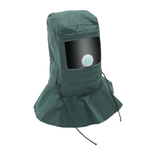 TOBBOMEY De Arenado Capucha y Chal De Tela Oxford y Pc, Certificada, Válvulas De, Facial Para Industria De Pintura y Arenado, Unisex, 1 Unidad