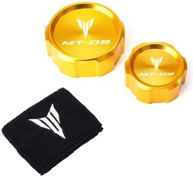 Miniatura 8 de Cubierta de depósito de líquido de freno trasero y delantero para motocicleta, cubierta de calcetín bordada para Y&amaha MT09 MT-09SP 2021-2022