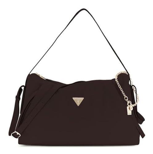 GUESS sac à épaule Devon finitions de luxe marron foncé