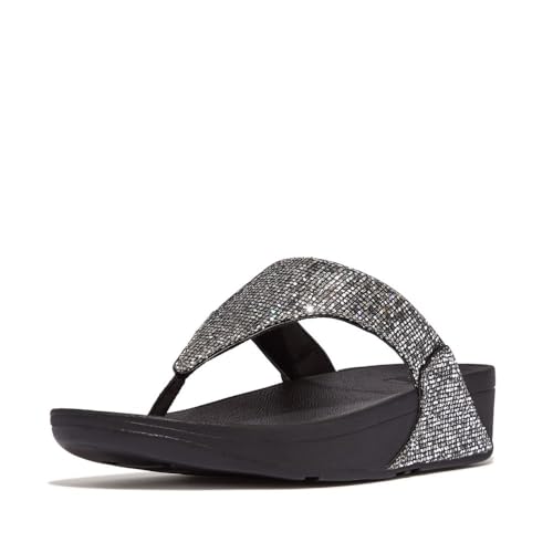 Image of FitFlop Women's LULU Suede Toe-Post Sandals | Lightweight Summer Walking Sandals with Cushioned Comfort, Arch Support & Grip