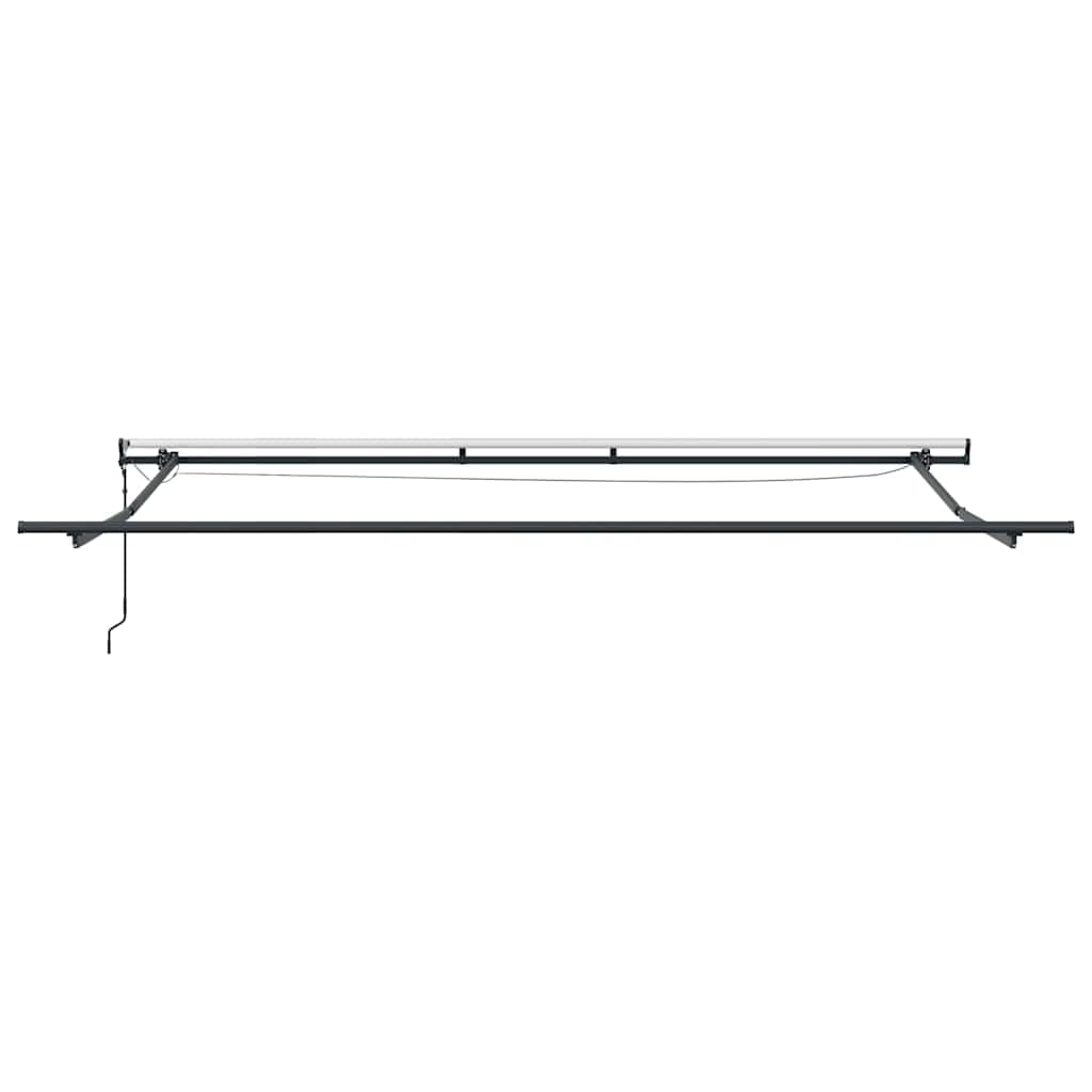 Toldo de brazo articulado blanco antracita 400 x 300 cm con LED y sensor de viento, estructura de aluminio resistente, protección solar para terraza, balcón, jardín y cafetería