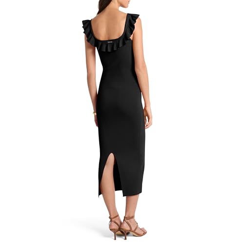 Michael Kors Women's Sequin Neck Ruffle Midi Dress, Black, Medium by Michael Kors - Used condition - Image 2