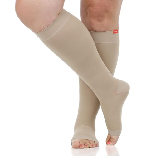 Image of VIM & VIGR Cotton 20-30 mmHg Open-Toe Compression Socks