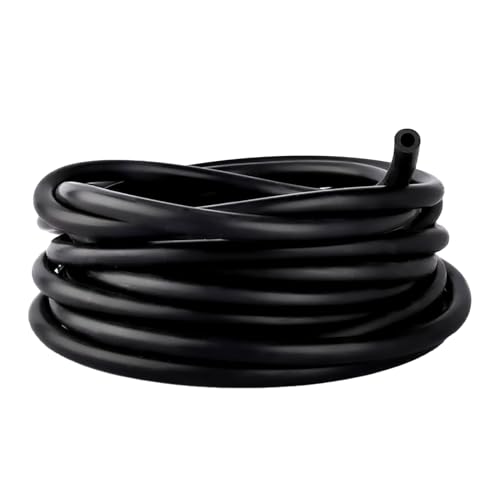 3M ID 4 mm, OD 8 mm Tuyau Essence en Silicone Haute Température, Durite Turbo Depression, D'aspiration Noir pour Pompes à Air, Raccords à Vide De Turbine,...