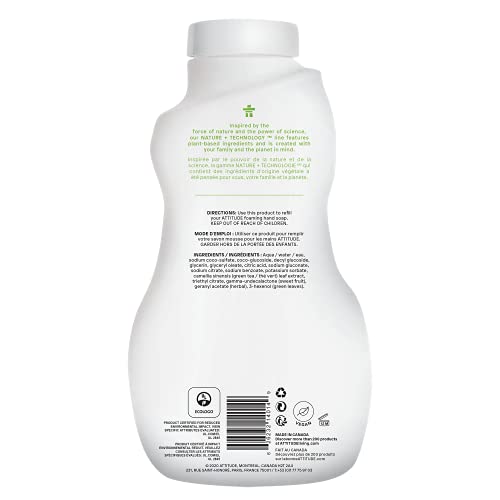 Attitude Hypoallergenic Foaming Hand Soap Refill, Green Apple & Basil, 35.2 Fluid Ounce #TOP1