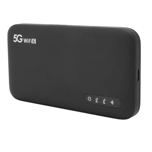 Vvikizy 5G Mobile Hotspot WiFi 6, 5G Router Portátil con Ranura de Tarjeta SIM, Admite 16 Dispositivos Batería de 6100 MAh, Dispositivos de Internet Portátiles para Viajes y Uso