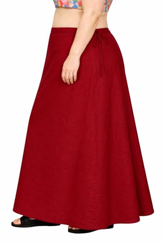 Image of CITIX Pure Cotton Petticoat for Woman Saree | Adujastable Drawstring Waist
