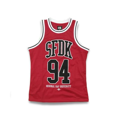 SFDK Camiseta Roja Basket Unisex Player - Tirantas (FR/ES, Letras, XL, 4XL, Regular, Regular, Rojo.)