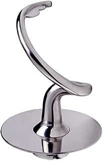 K45DH Dough Hook Attachment and Mixer Slider Mat for KitchenAid 4.5-5 Quart Tilt-Head Stand Mixer, Stainless Steel Spiral Dough Hook, Mess Free, Dishwasher Safe, Mixer Accessory