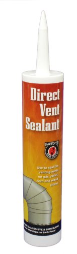 Meeco's Red Devil 615 Black Direct Vent Sealant - High-Temp Fireplace & Stove Sealant for Fireboxes & Venting Joints (10.1 fl oz Cartridge) - Withstands Up to 1100°F - Made in The USA