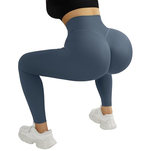 Image of MOOSLOVER Seamless Butt Lifting Workout Leggings for Women High Waist Yoga Pants Compression Contour Tights