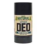 Sam’s Natural Deodorant - Vetiver - Holiday Gifts - Stocking Stuffers - Gifts for Men - Aluminum Free DEO - No phthalates, parabens, sulfates, or dyes - Vegan, Cruelty Free - 3 oz