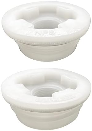 Bung Cap 2" with 3/4" Knock Out Combo 2pc (1 Buttress Thread & 1 NPT Thread) Fits Plastic 15, 30, 55 Gallon Drum,