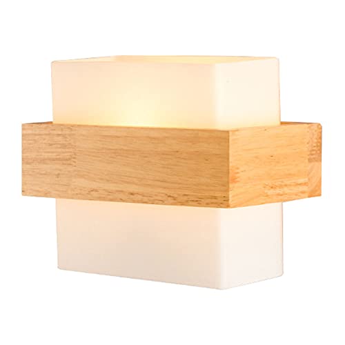 CHUNGYANG Luces de pared interiores de madera maciza, lámpara de pared moderna para dormitorio, lámpara de pared de estilo europeo, decoración de paisaje, para pasillo, escalera y pasillo