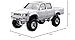 Aoshima Toyota LN107 Hilux Pickup Double Cab Lift Up ’94 1:24 Scale Model Kit
