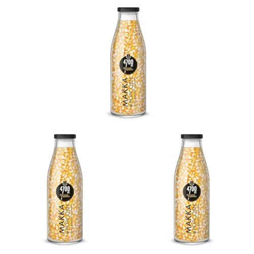 Image of 4700BC Makka Popcorn, Classic Butterfly Corn Kernels, Healthy, Reusable Bottle, 850g (Pack of 3)