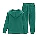 Girls Boys 2 Piece Tracksuit Athletic Sweatsuits Sets Full Zip Hooded Sweatshirt and (Blackish Green, 11-12 Years)