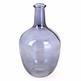 Marque : Paris Prix Vase Déco en Verre Jarre 25cm Bleu Gris