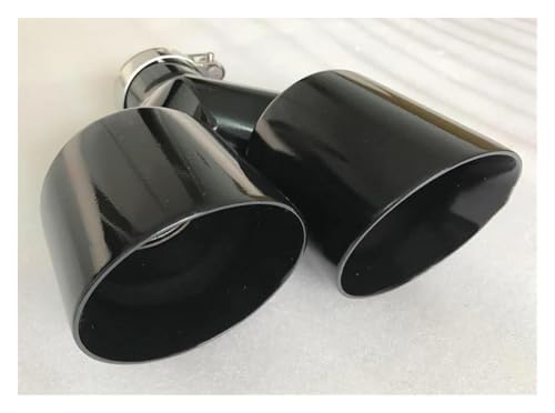 Silencieux d'échappement universel en acier inoxydable noir brillant pour une finition sport