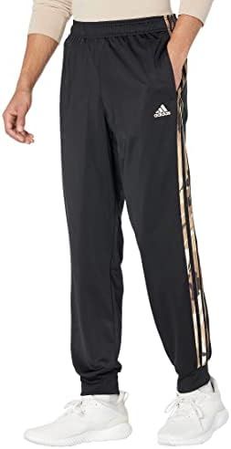 adidas Men's Warm-up Tricot Tapered Camo Track Pant, Black, Large