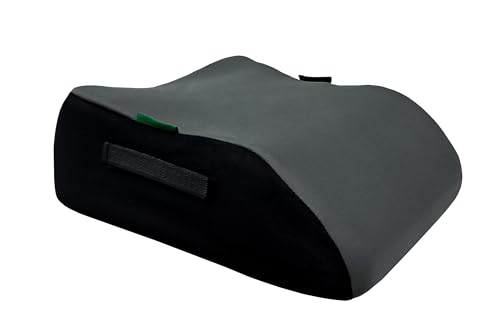 Phenix, Asiento elevador para niños 135-150 cm, de 7 a 12 años aprox., Asiento elevador universal, Funda extraíble y lavable, Cumple con la norma R129 de talla I, Asiento BUBU Gris