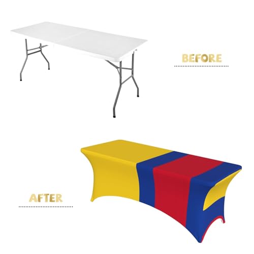 Housse de table Colombie pour mariage et anniversaire festif de 1,8 m