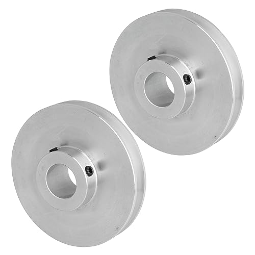 CNBTR 2 Stück Keilriemenscheibe, einzelne Nut-Riemenscheibe, 1,4 cm Bohrung für 3–5 mm PU-Rundriemen