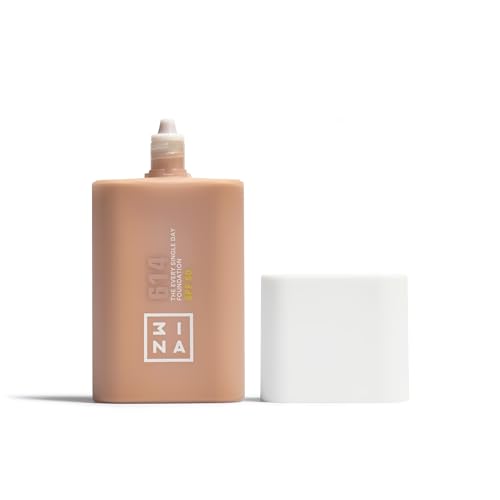 3INA MAKEUP - The Every Single Day Foundation SPF 50 614 - Base de Maquillaje Medio frío con SPF 50 & Niacinamida - Fórmula ligera - Modulable - Cobetura ligera a media - Vegan - Cruelty Free