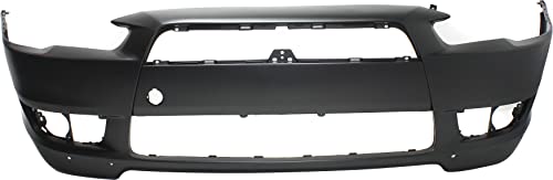 Garage-Pro Bumper Cover Compatible with 2008-2015 Mitsubishi Lancer Sedan, Primed with Air Dam Holes 4-Door, For Models with Standard Type Bumper Front