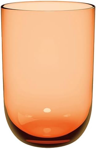Villeroy & Boch - Juego de vasos largos Like Apricot 2 uds, vidrio de color naranja, capacidad 13.0 fl oz