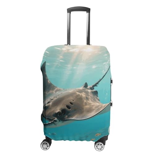 Manta Ray Elastic Luggage Cover Suitcase Protector for 19-32 Inch Suitcases | Universal Stretchable Travel Bag Cover | Anti-Scratch, Washable with Zipper Closure M