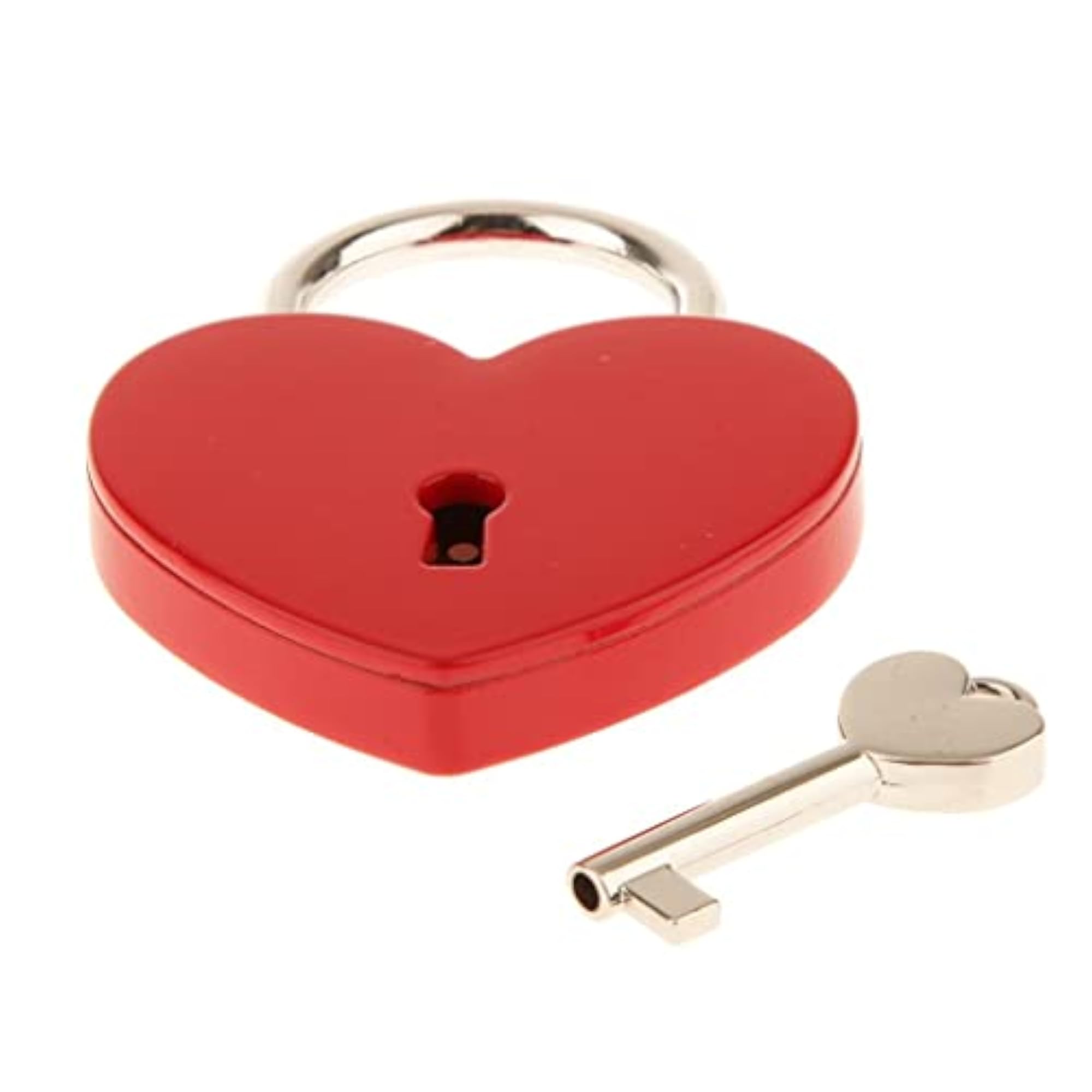 Heart Shape Love Lock & Key Vintage Travel Locker Set