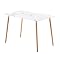 Table Salle à Manger Scandinave Blanche Rectangulaire 110x70x74 Cm – Bois & Design Minimaliste Pour 4-6 Personnes