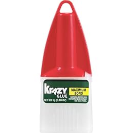 Krazy Glue Max Bond Strong Super Glue, 5g, Clear Gel Glue with No Run Formula & Precision Tip for Easy Application, Strong Adhesive Bonds Wood, Plastic, Metal, Ceramic, Rubber, Leather in Seconds