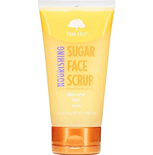 T H Tree Hut Nourishing Face Scrub 7.4 Oz! Formulated Banana, Oat And Alpha Hydroxy Acid! Exfoliating Face Scrub That Hydrate, Glow And Smooth Skin! Vegan, Alcohol Free & Sulfate Free! (Nourishing) #TOP3