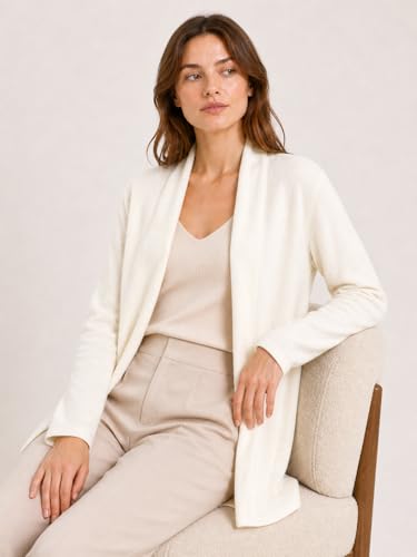 Image of State Cashmere Lightweight Mid-Thigh Cashmere Cardigan 100% Pure Cashmere Sweater Cashmere Wraps for Women