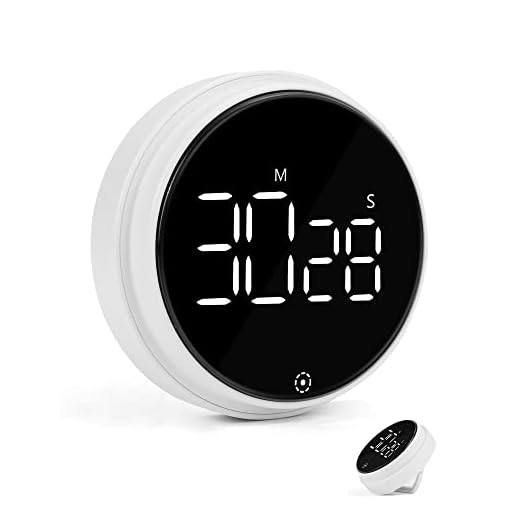 Diealles Shine Temporizador de Cocina con Magnético, 3 Niveles de Volumen, Pantalla LED, Soporte Plegable, Temporizador Digital (Blanco)