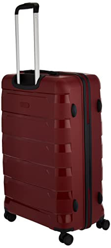 Image of Aristocrat Porto 75 Cms Large Check-in Polypropylene Harsided 8 Wheels Luggage /Speed Wheel Suitcase /Trolley Bag - Maroon