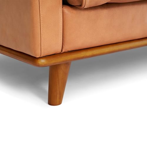 Valencia Artisan Leather Loveseat Sofa - Italian Nappa Leather, Solid Wood, Ultimate Comfort, Cognac Tan