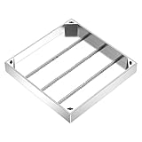 Verstärkte rechteckige Klärgrubenabdeckung, integrierter, unsichtbarer Schachtdeckel und Rahmen, rutschfestes Design, Edelstahl-Material (304, 59,9 x 59,9 x 4,8 cm)