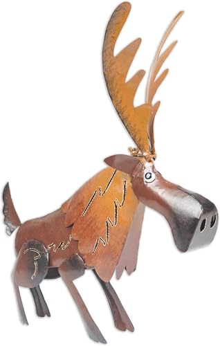 Sunset Vista Designs Country Garden Metal Farmyard Porch Sitter, Victor Moose, 19" Tall