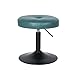 Homebeez Adjustable Faux Leather Round Ottoman, 360Â° Swivel Freely Vanity Stool Makeup Stool Vanity Chair (Faux Leather-Blue)